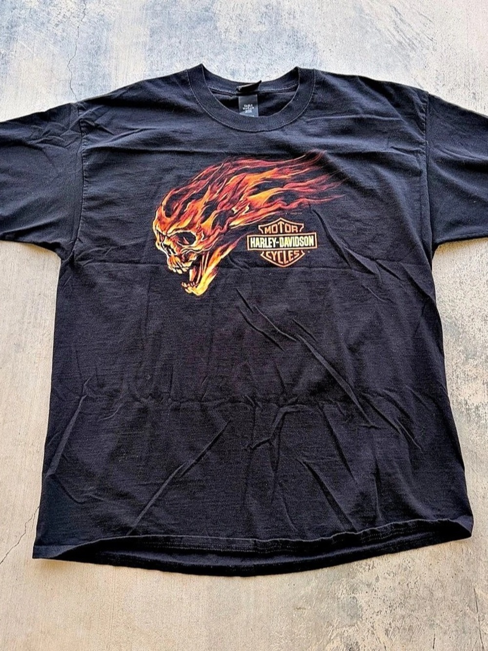 Harley-Davidson Bert's Barracuda St. Petersburg Florida Flaming Skull Dealer 2XL